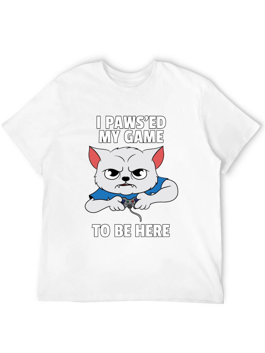 I Pawsed My Game Gamer Cat T-Shirt