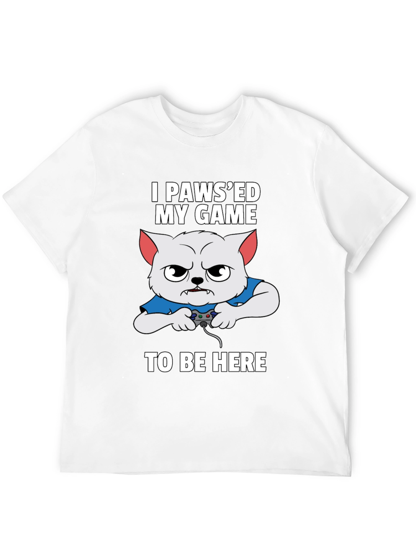 I Pawsed My Game Gamer Cat T-Shirt