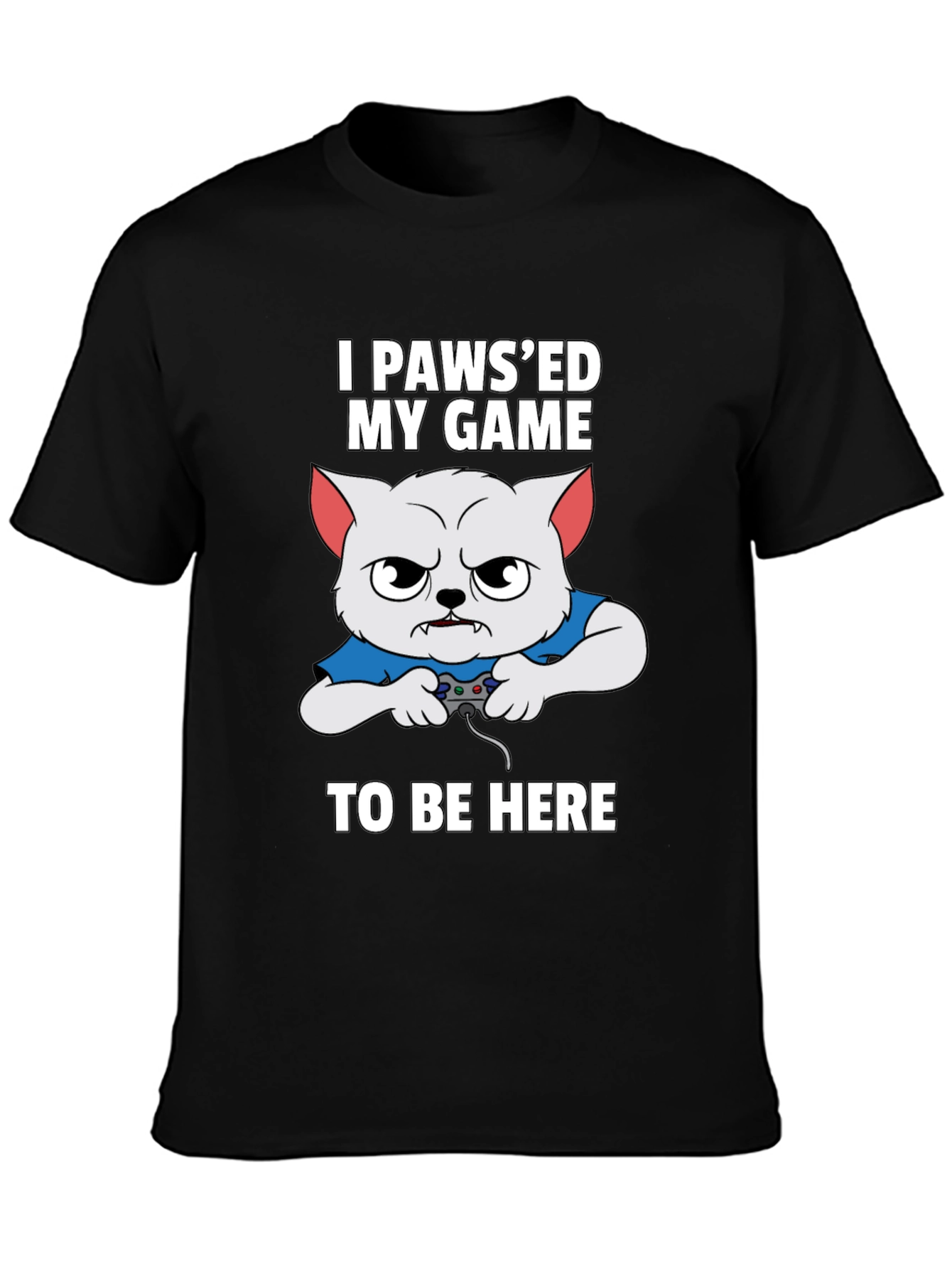 I Pawsed My Game Gamer Cat T-Shirt