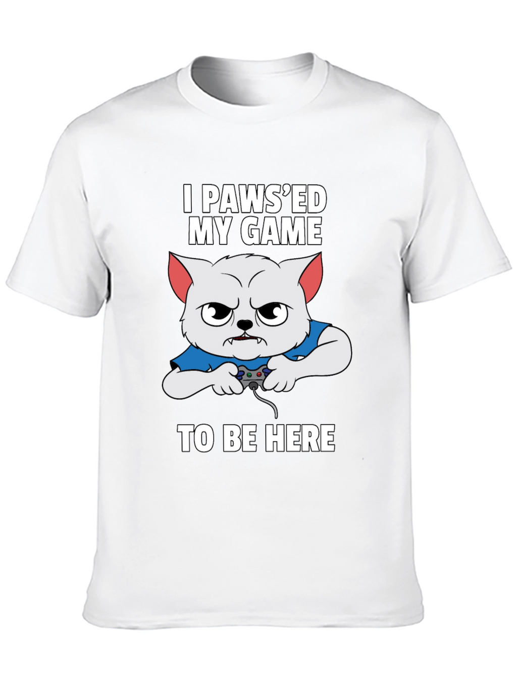 I Pawsed My Game Gamer Cat T-Shirt