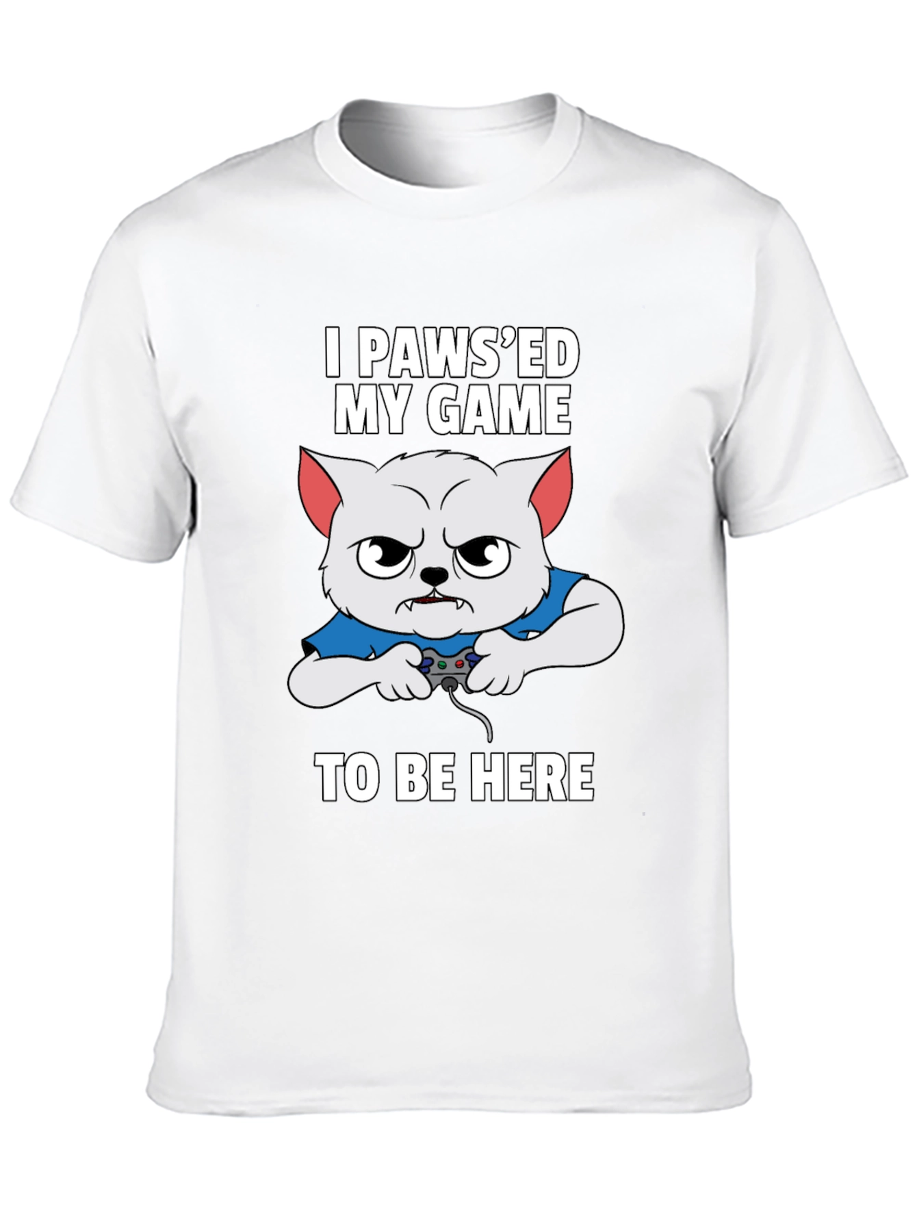 I Pawsed My Game Gamer Cat T-Shirt