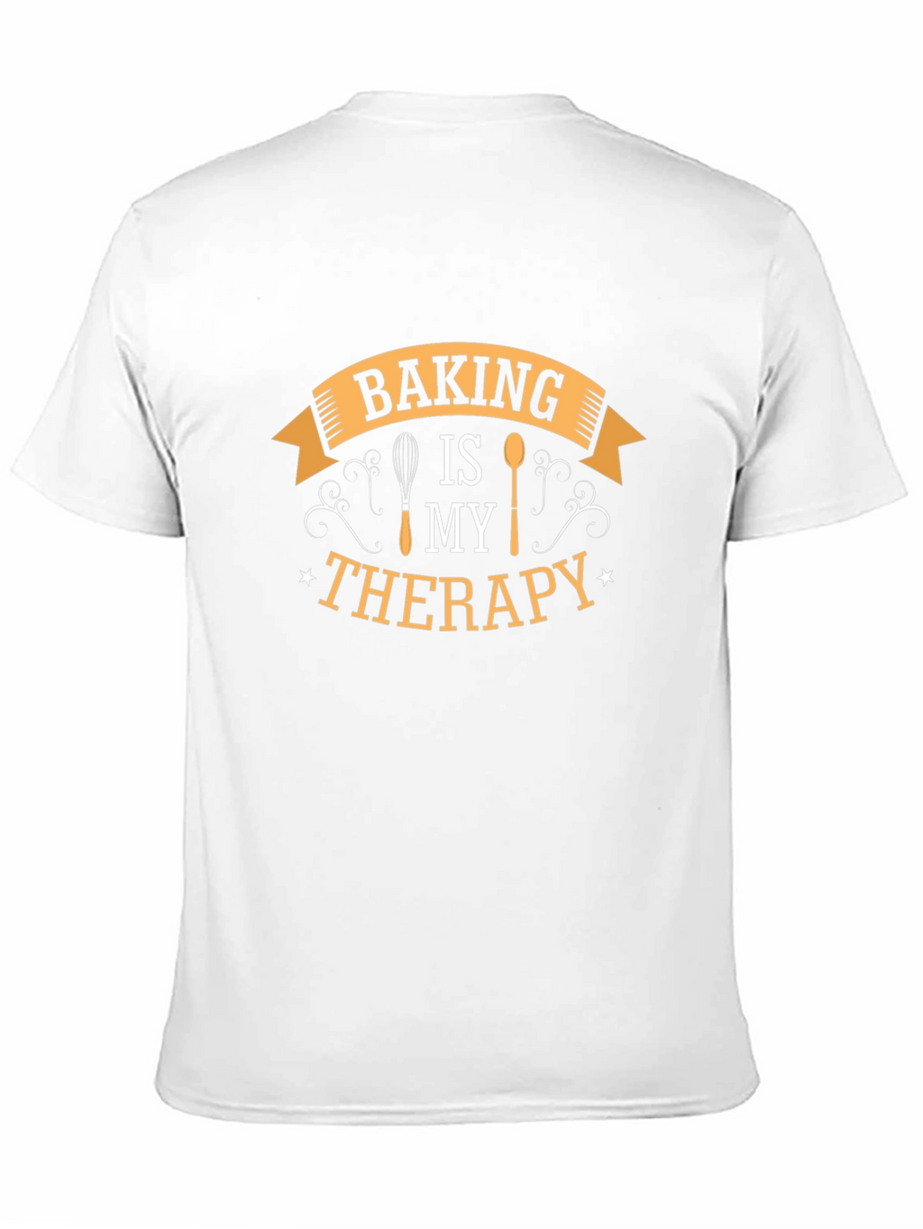 Baking is My Therapy Black Cotton T-Shirt