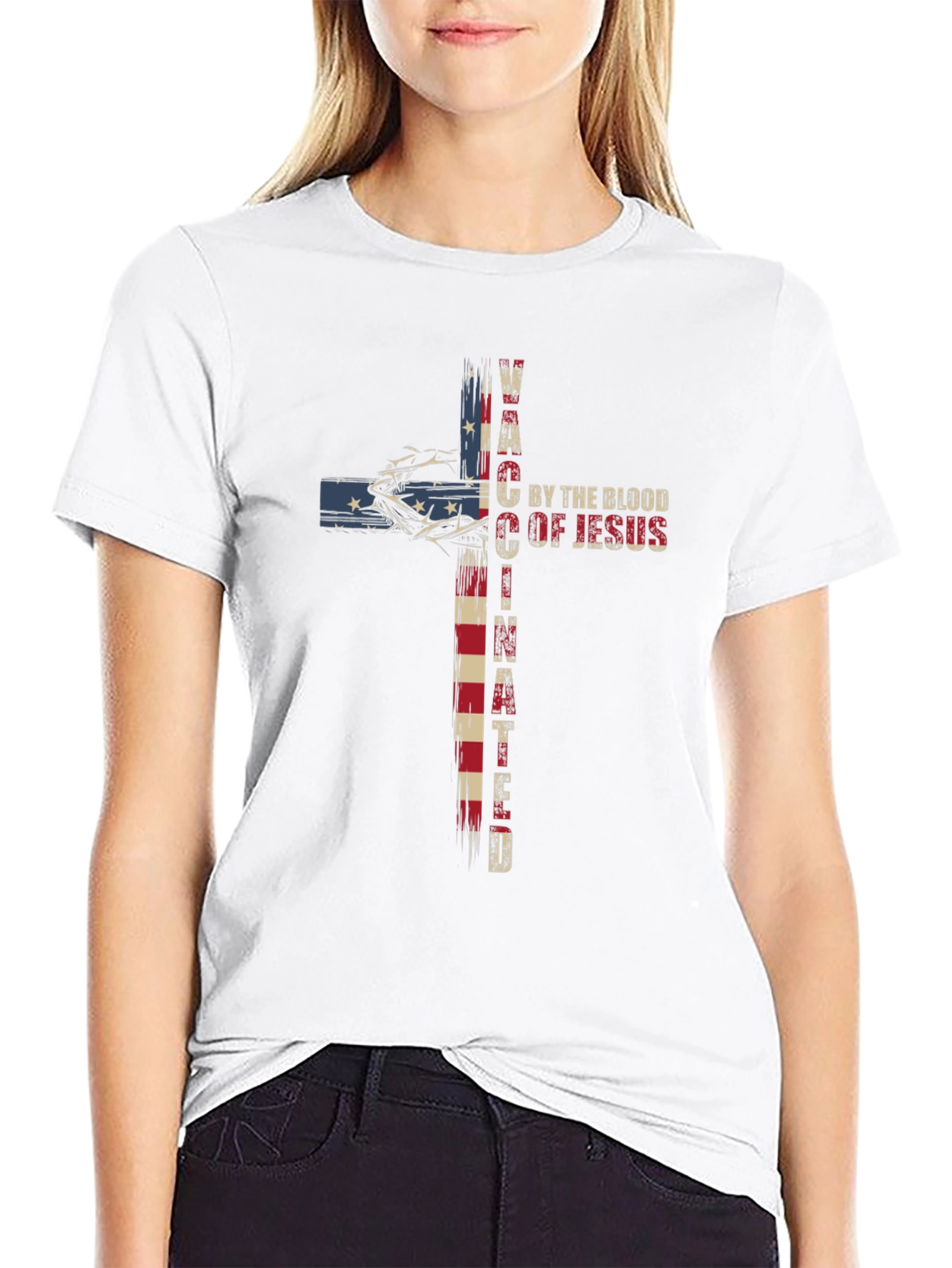 VACCI NATED Cross Graphic Tee