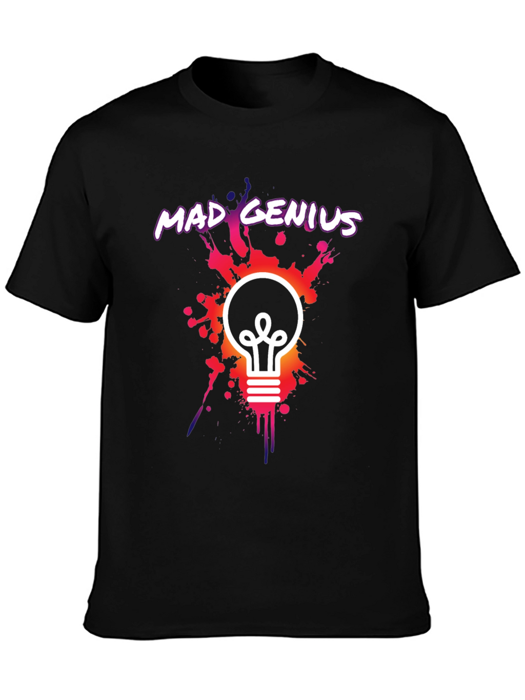 Mad Genius Graphic Tee - Unique Lightbulb Design