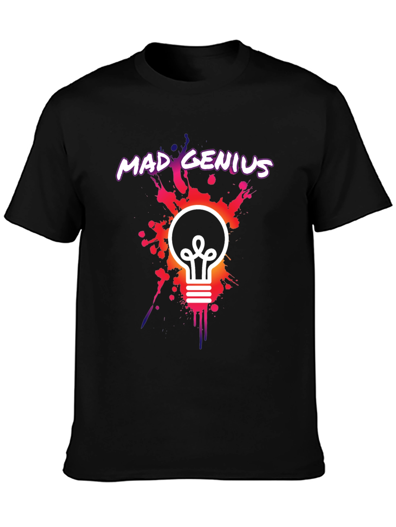 Mad Genius Graphic Tee - Unique Lightbulb Design