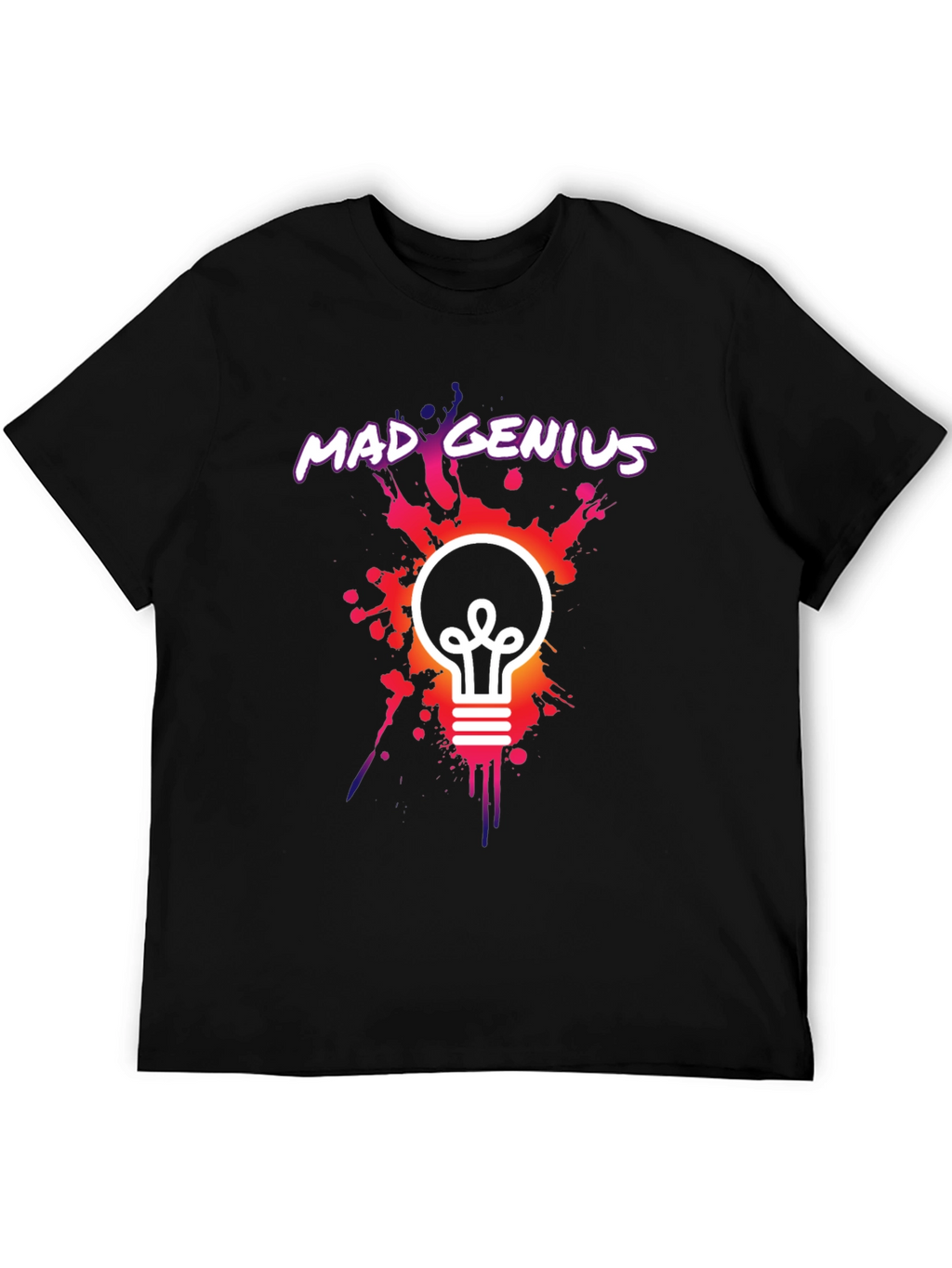 Mad Genius Graphic Tee - Unique Lightbulb Design