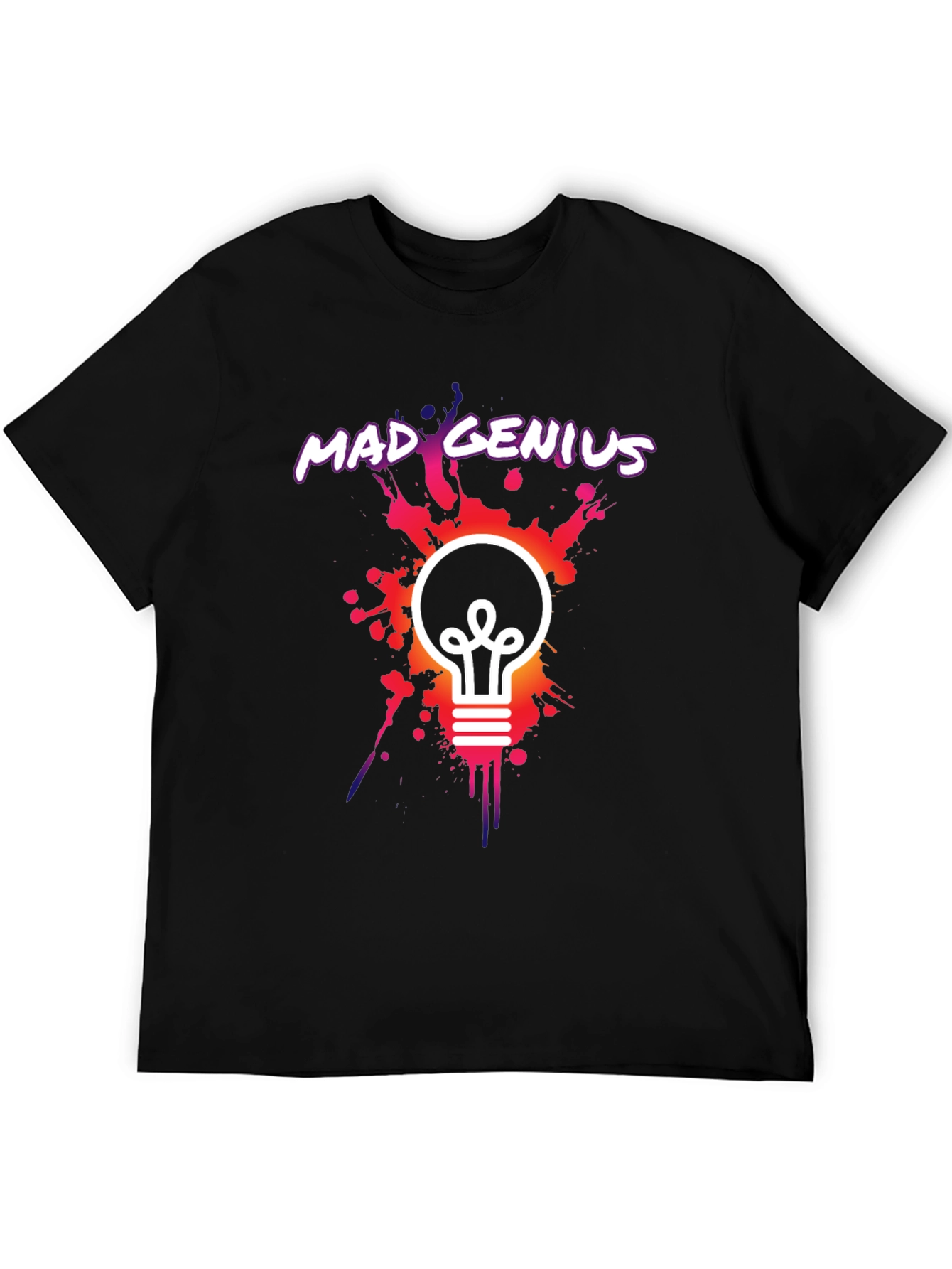 Mad Genius Graphic Tee - Unique Lightbulb Design
