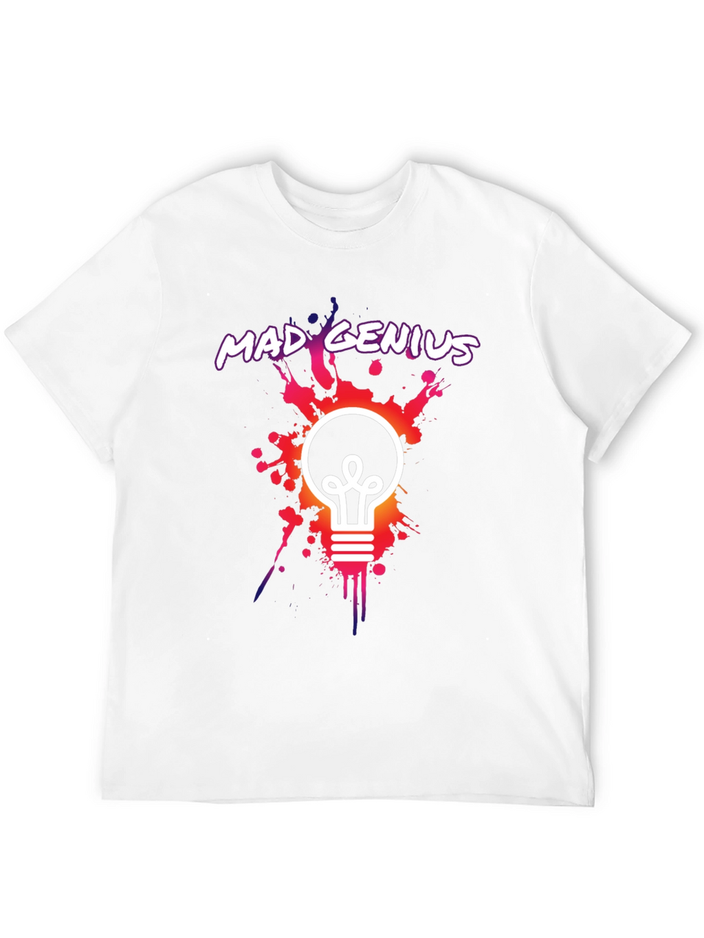 Mad Genius Graphic Tee - Unique Lightbulb Design
