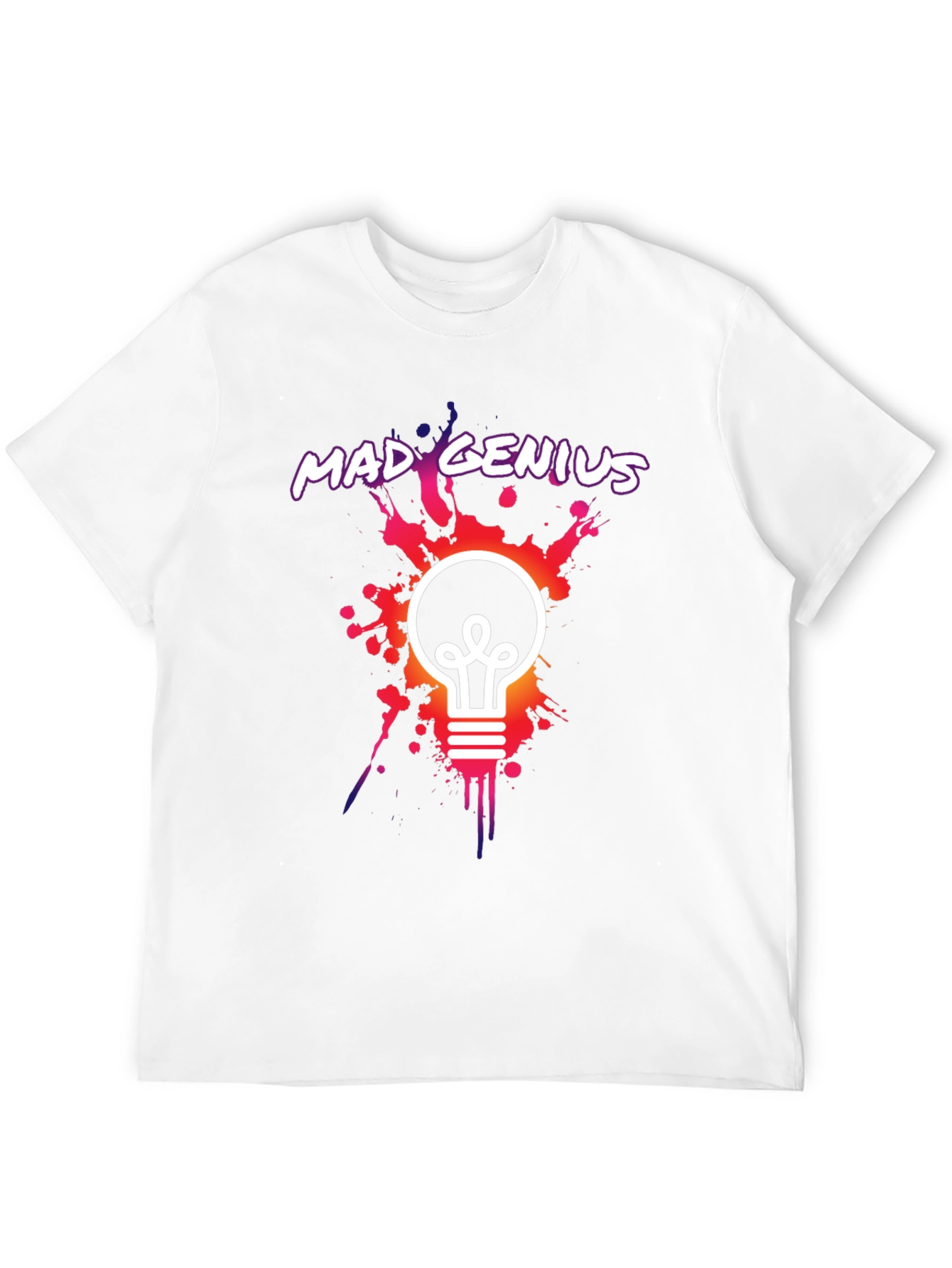 Mad Genius Graphic Tee - Unique Lightbulb Design