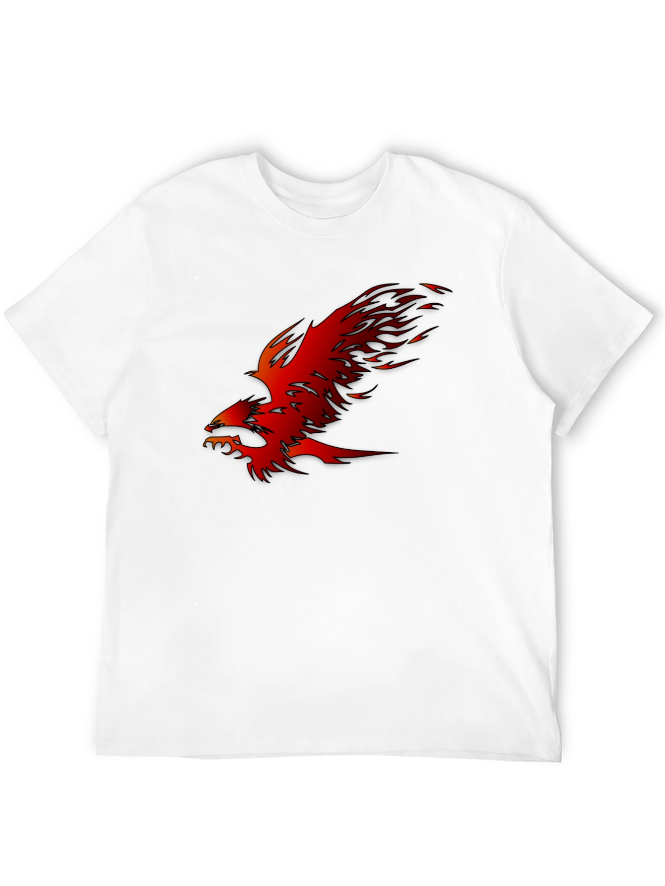 Fiery Phoenix Graphic Black T-Shirt