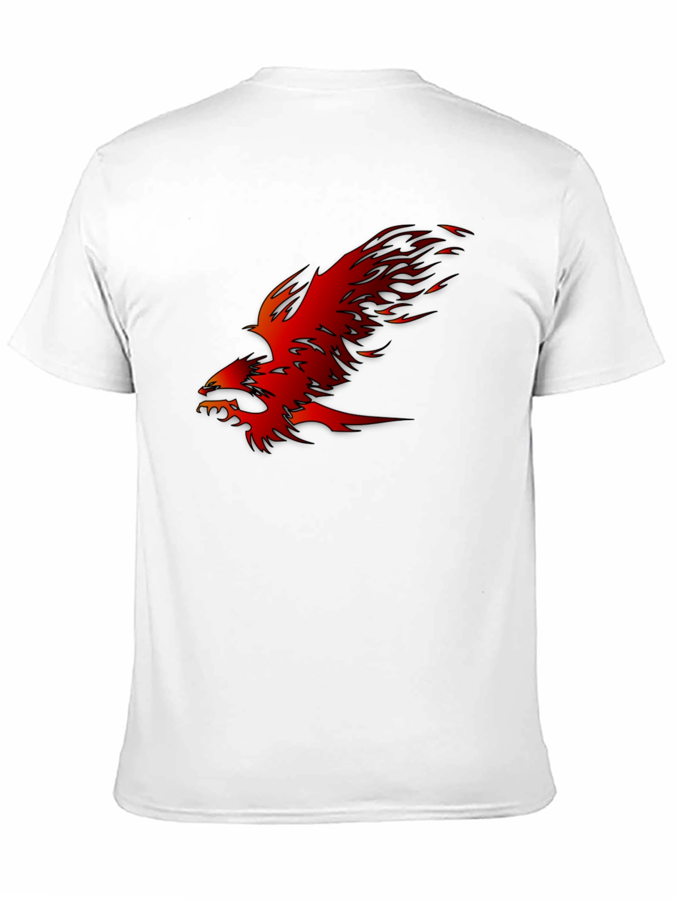 Fiery Phoenix Graphic Black T-Shirt