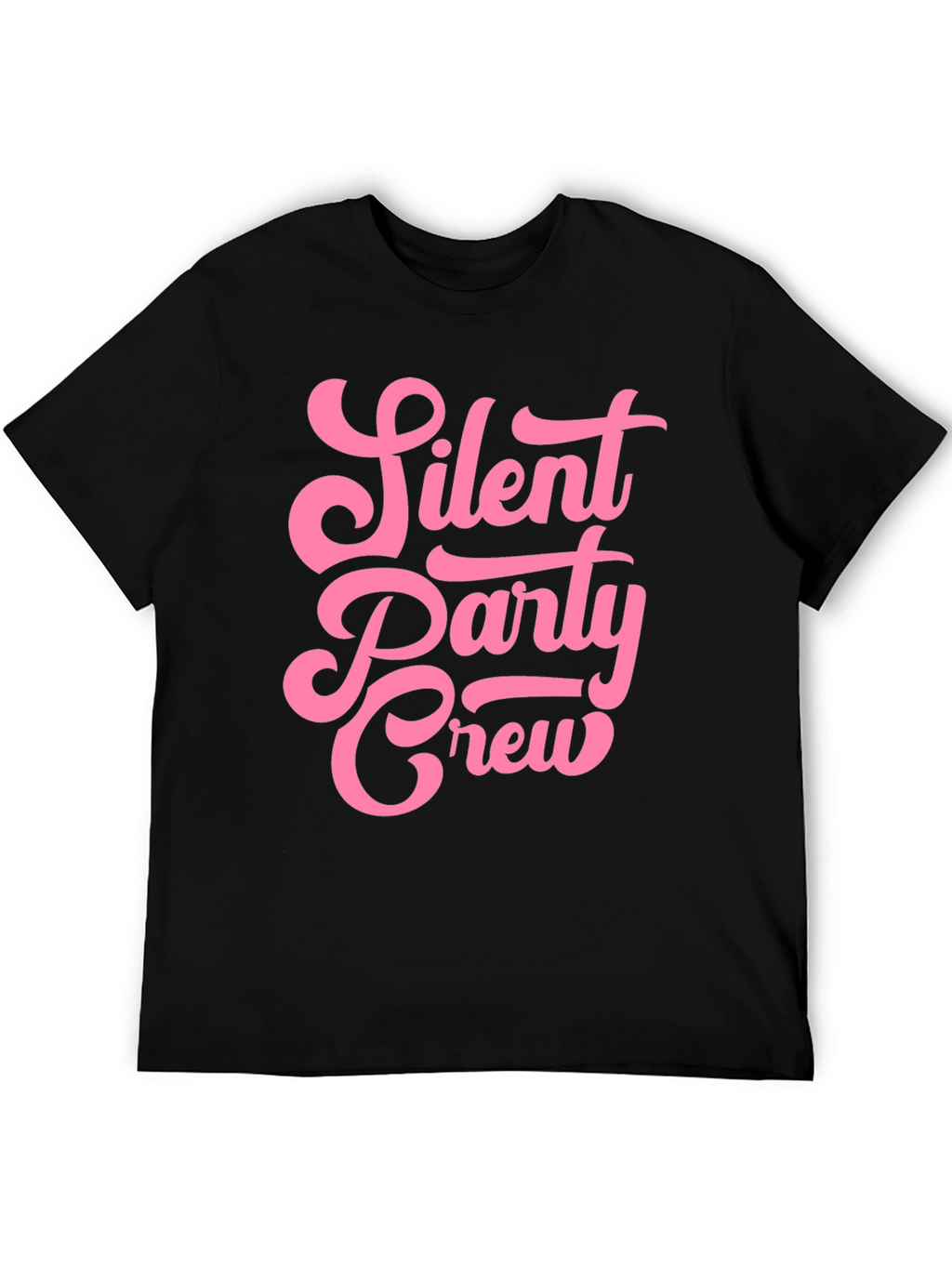 Silent Party Crew Black Graphic T-Shirt