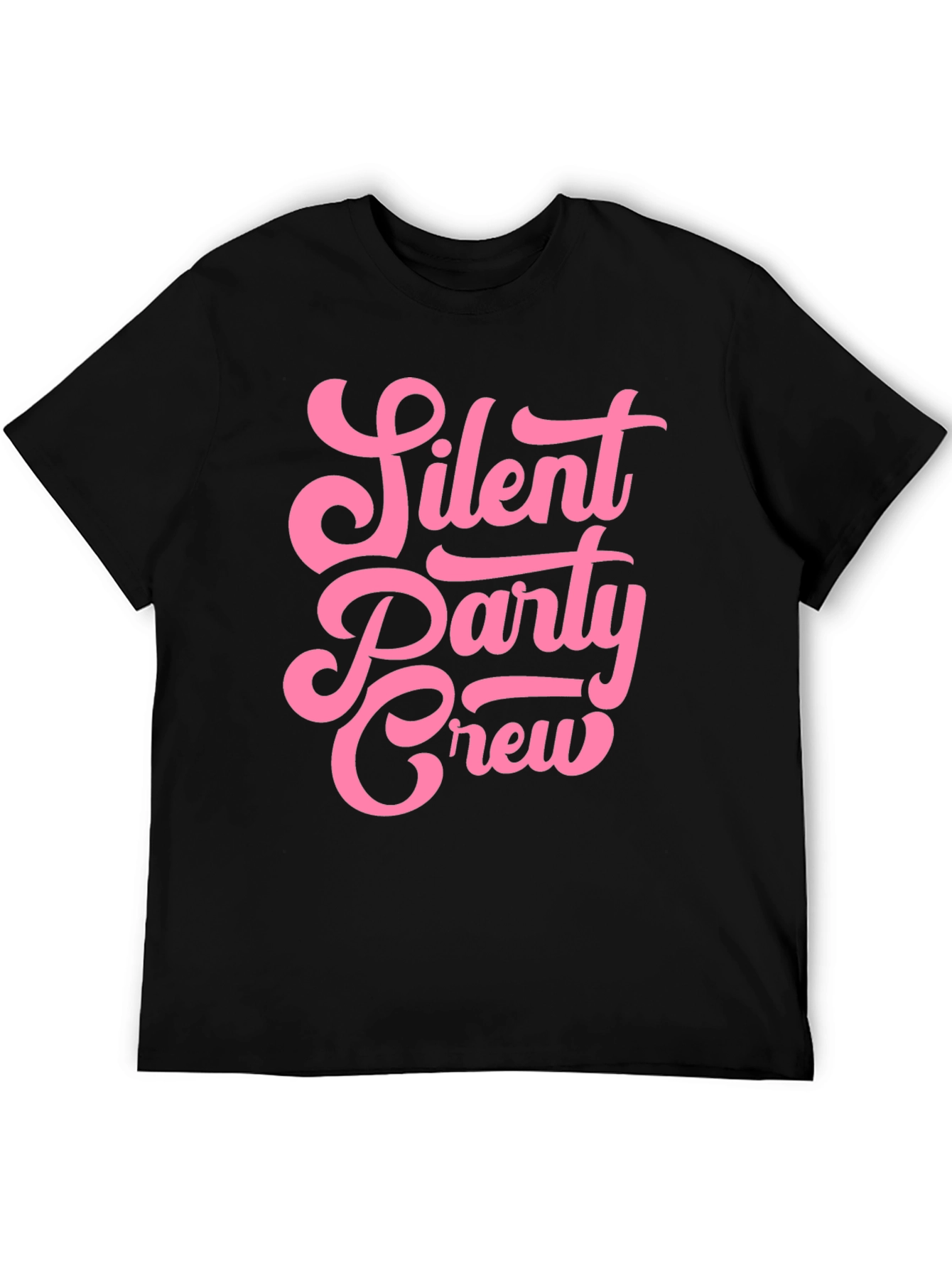 Silent Party Crew Black Graphic T-Shirt