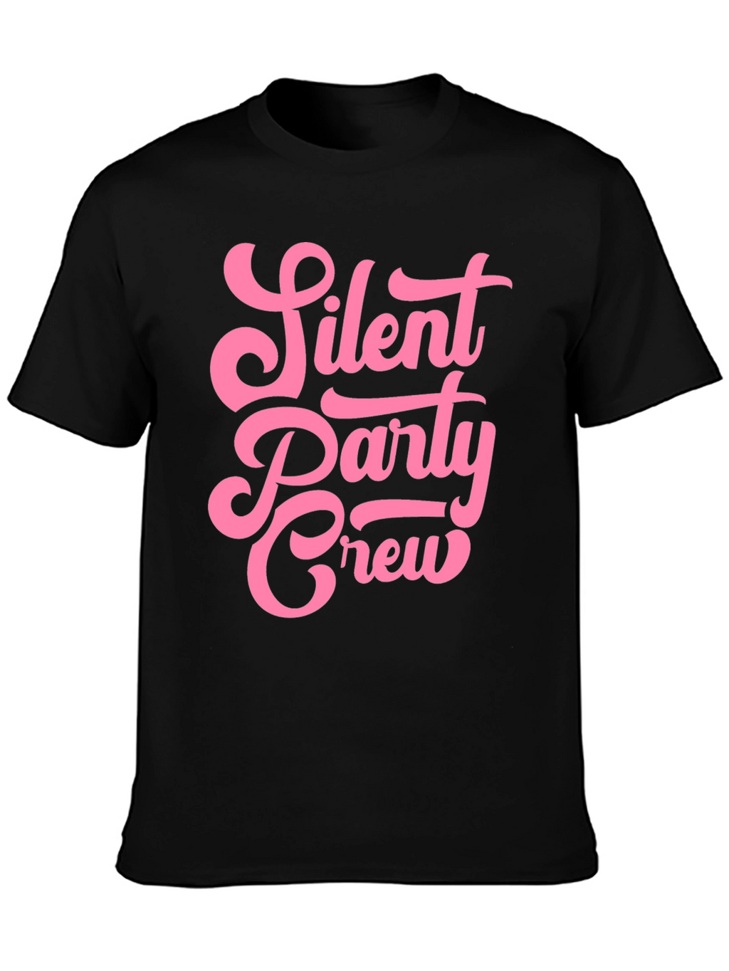 Silent Party Crew Black Graphic T-Shirt