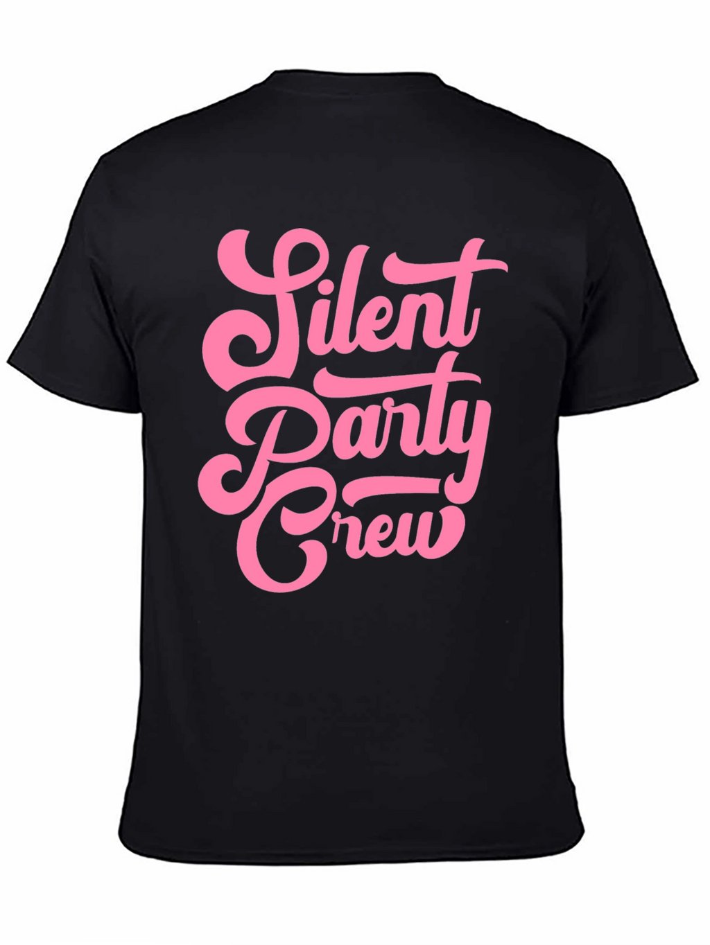 Silent Party Crew Black Graphic T-Shirt