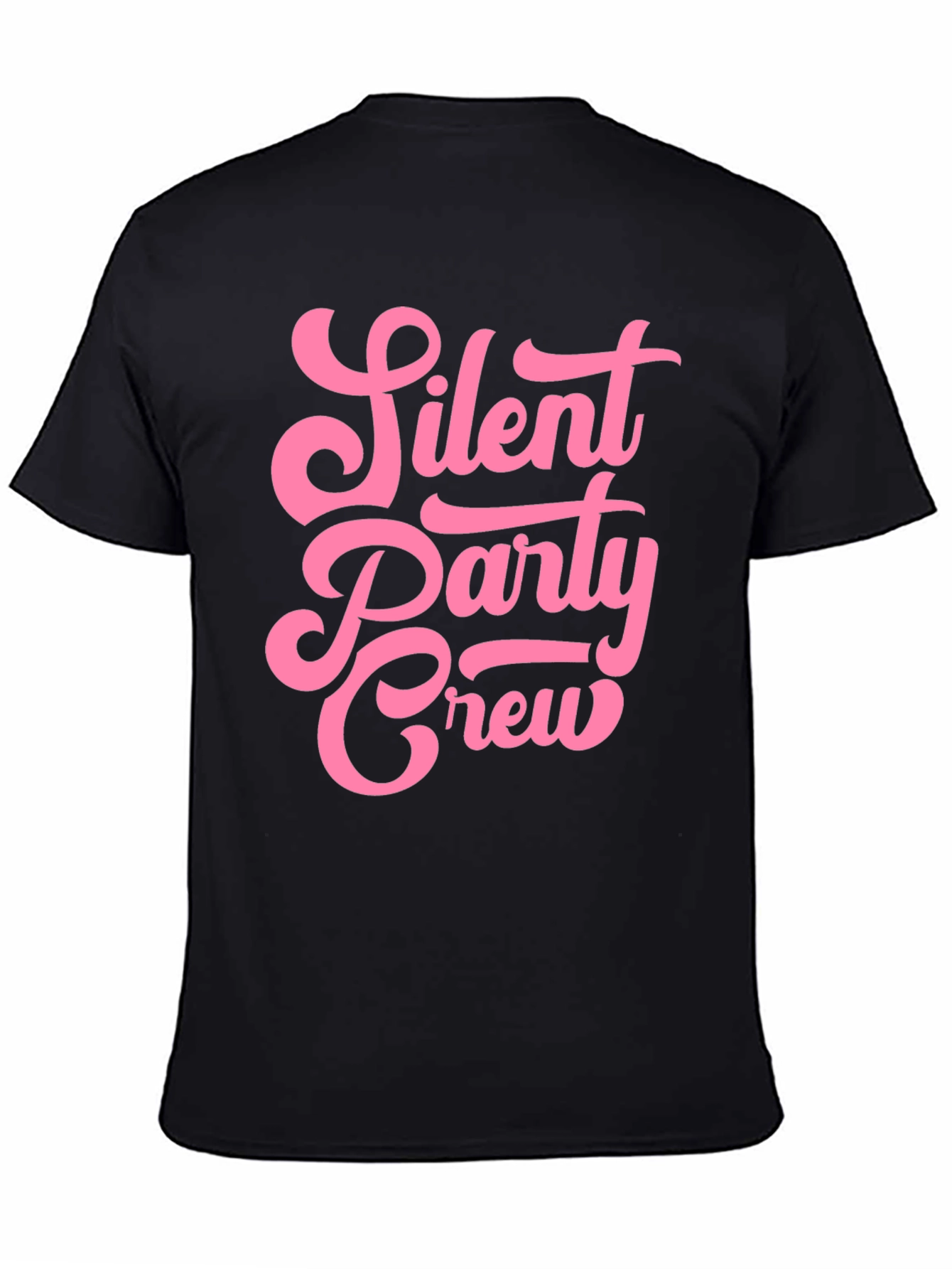 Silent Party Crew Black Graphic T-Shirt