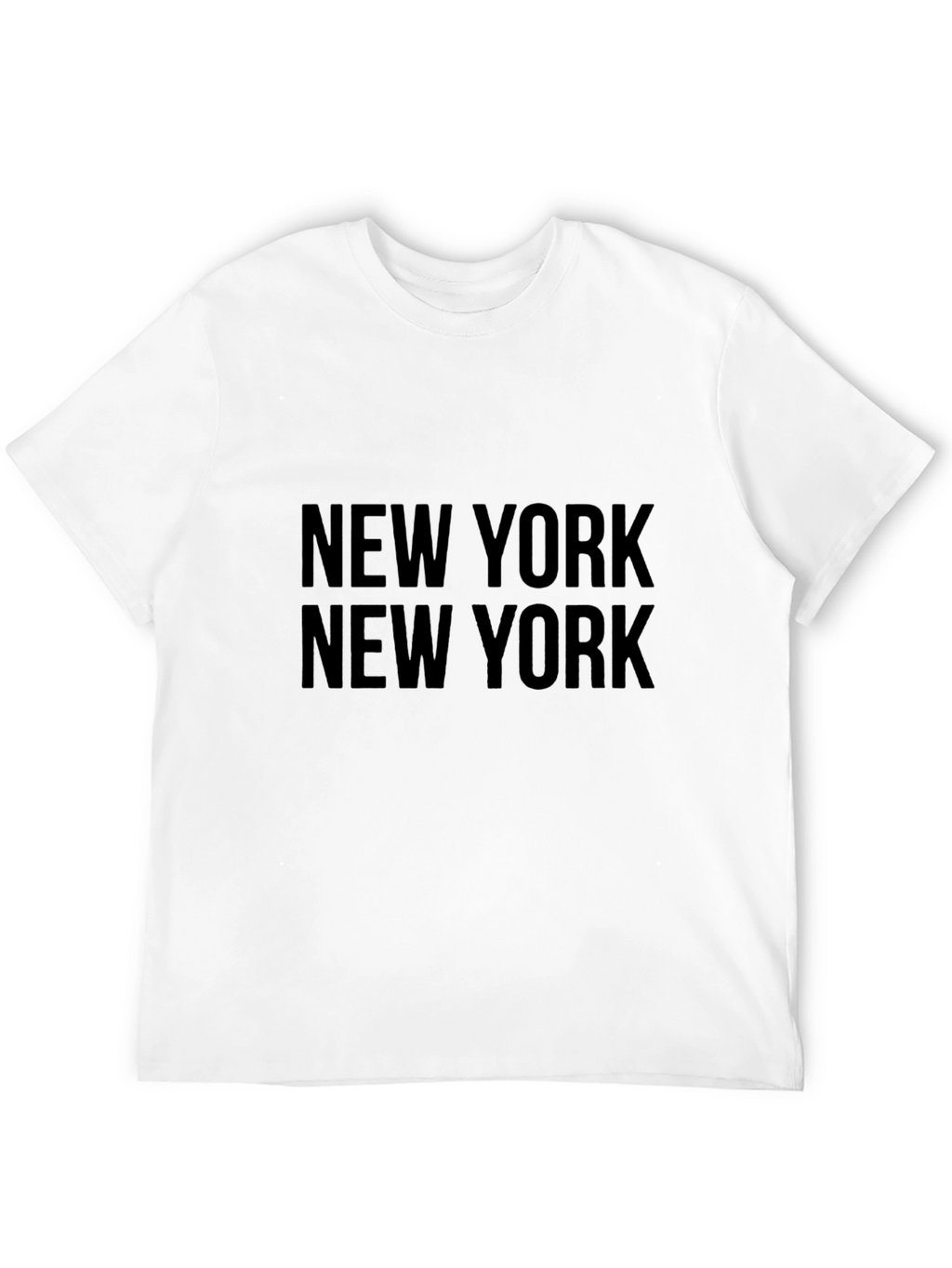 New York Text Print Black Graphic Tee
