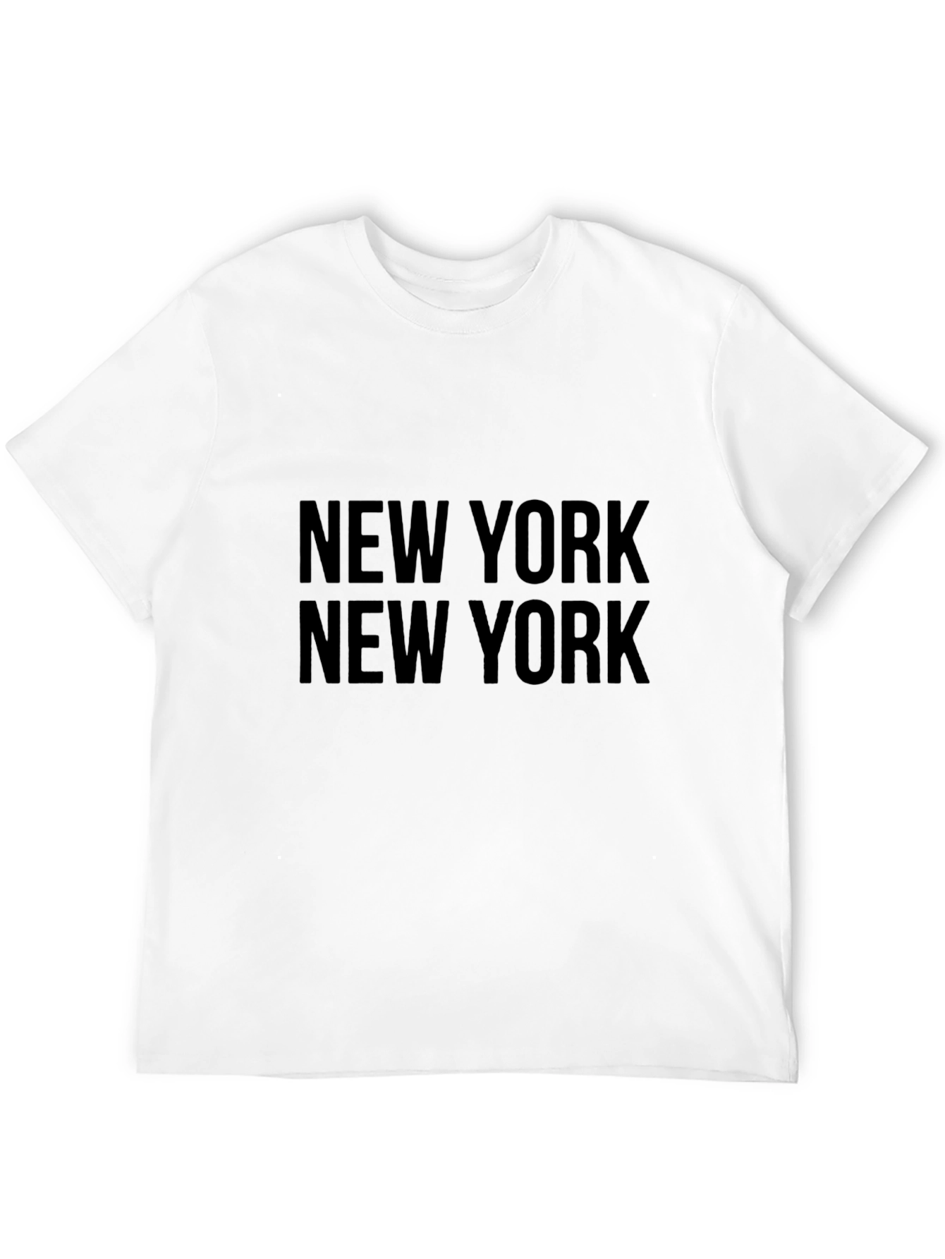 New York Text Print Black Graphic Tee