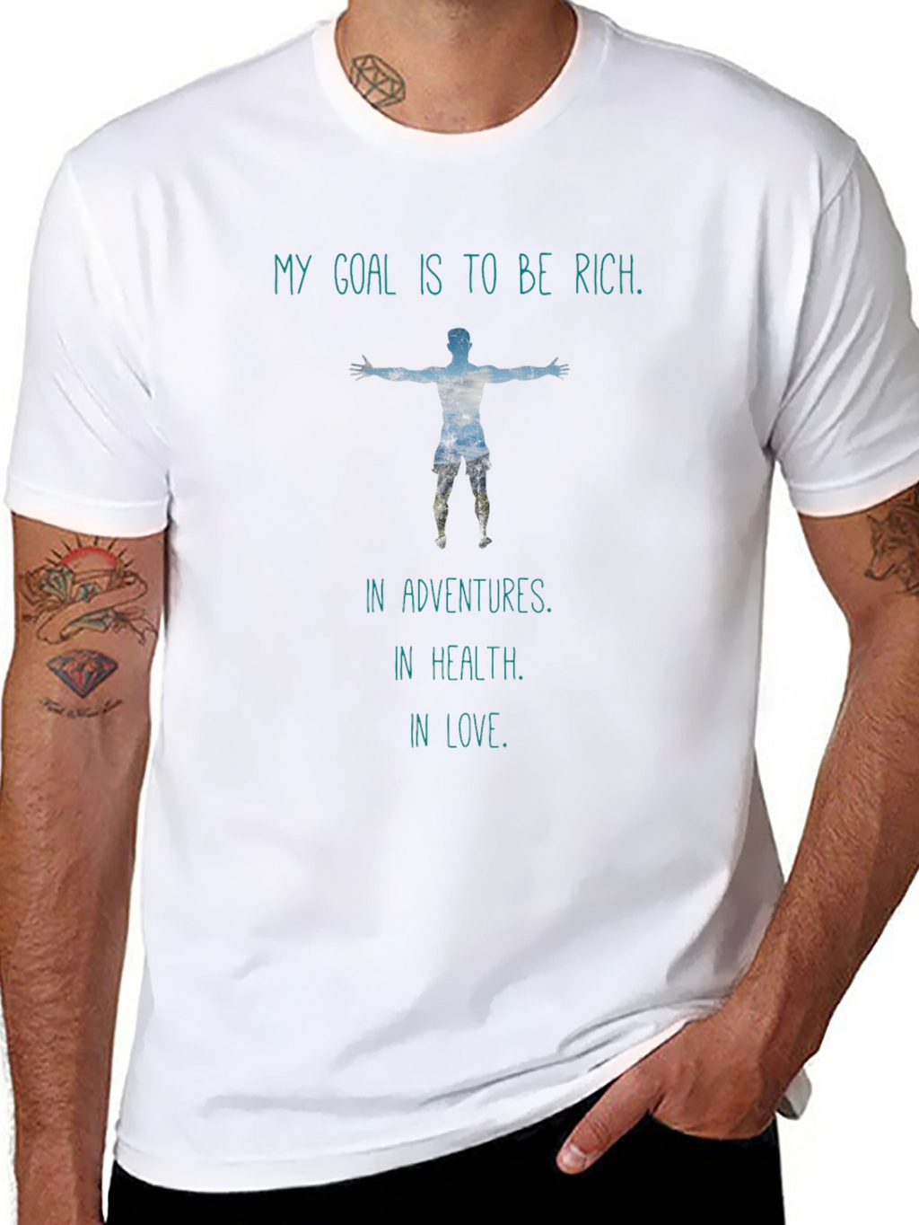 Motivational T-Shirt - Rich in Adventures