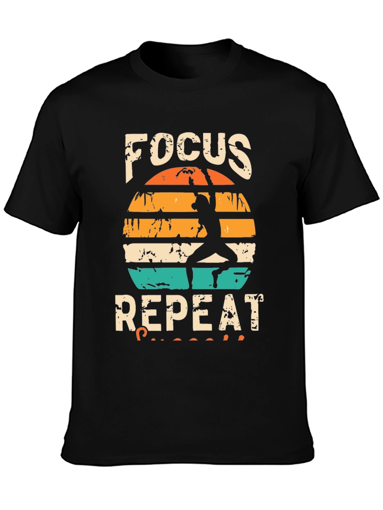 Focus Repeat Rock Climbing Graphic Tee