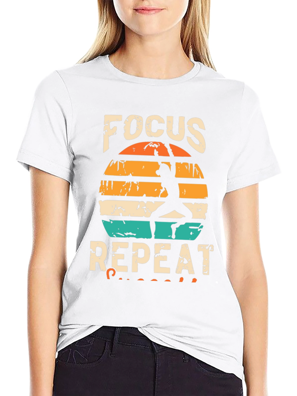 Focus Repeat Rock Climbing Graphic Tee