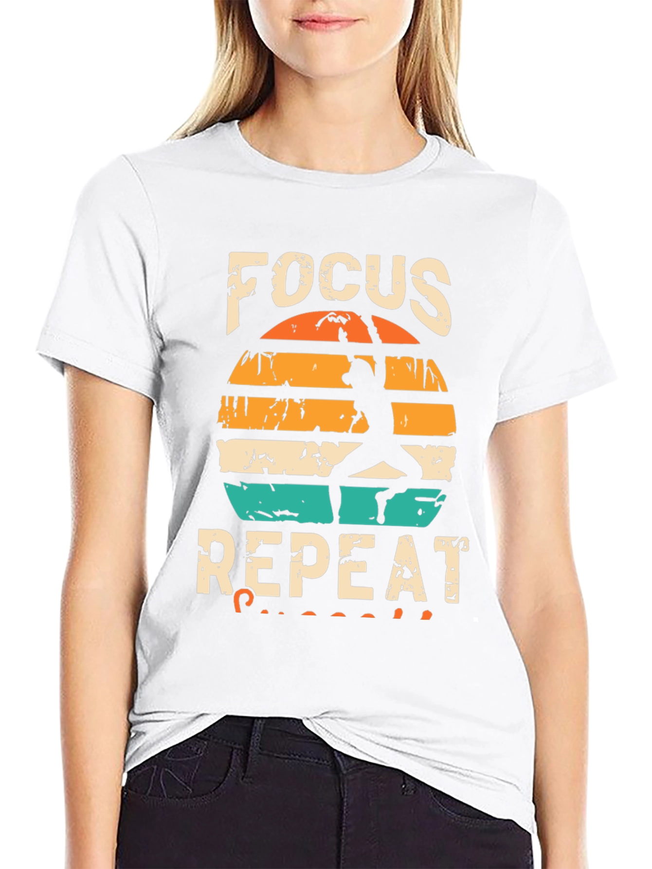 Focus Repeat Rock Climbing Graphic Tee