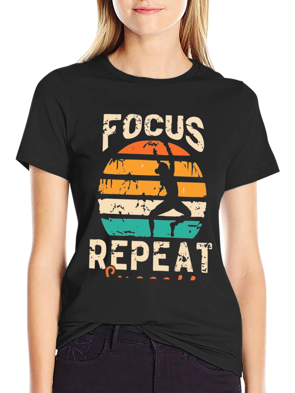 Focus Repeat Rock Climbing Graphic Tee