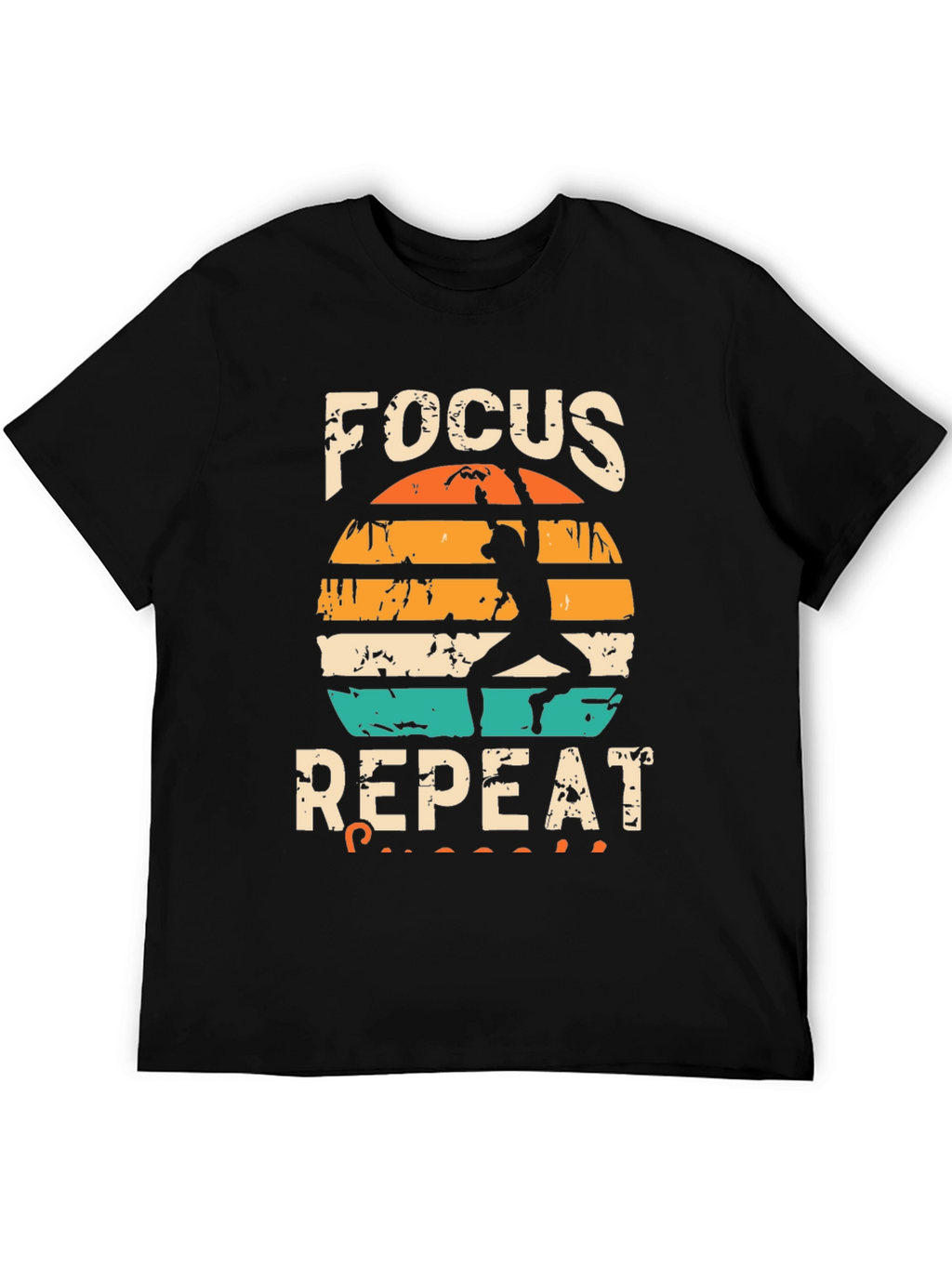 Focus Repeat Rock Climbing Graphic Tee