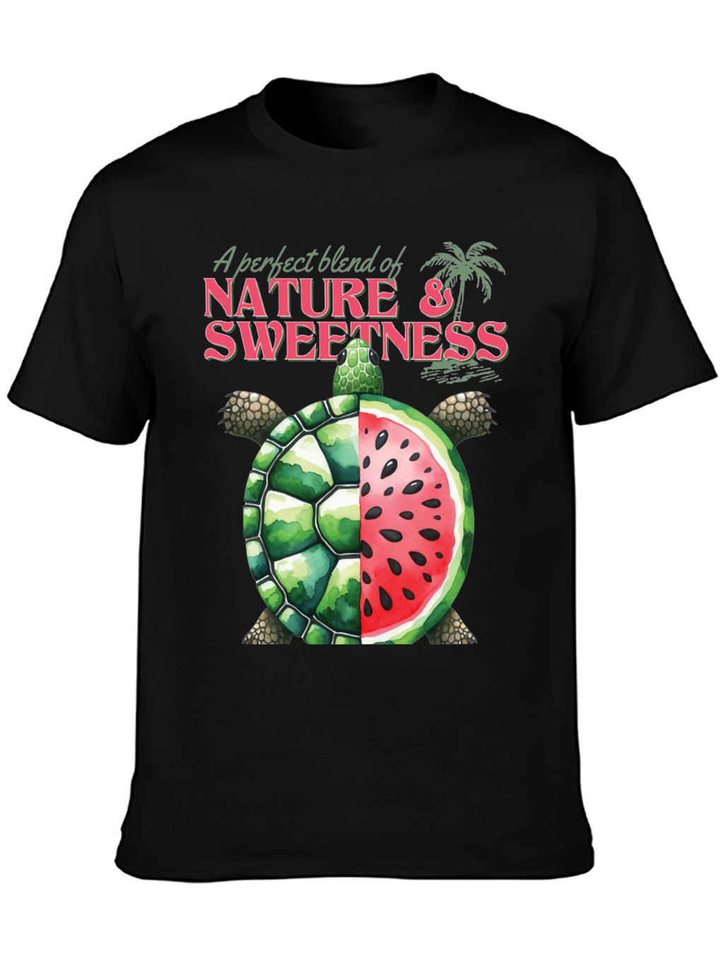 Nature & Sweetness Turtle Watermelon Graphic Tee