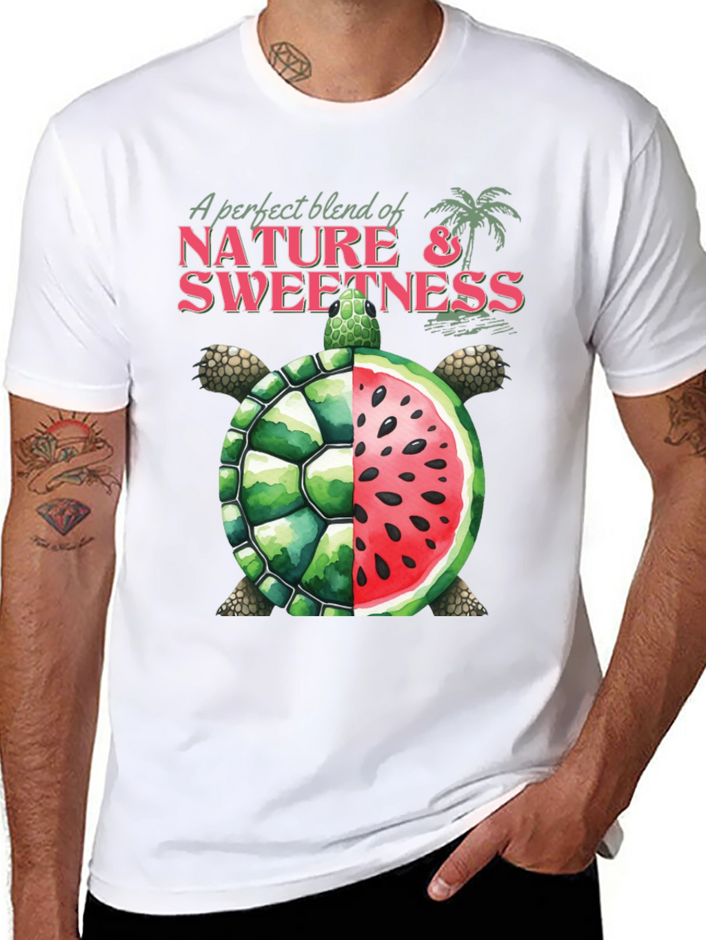 Nature & Sweetness Turtle Watermelon Graphic Tee