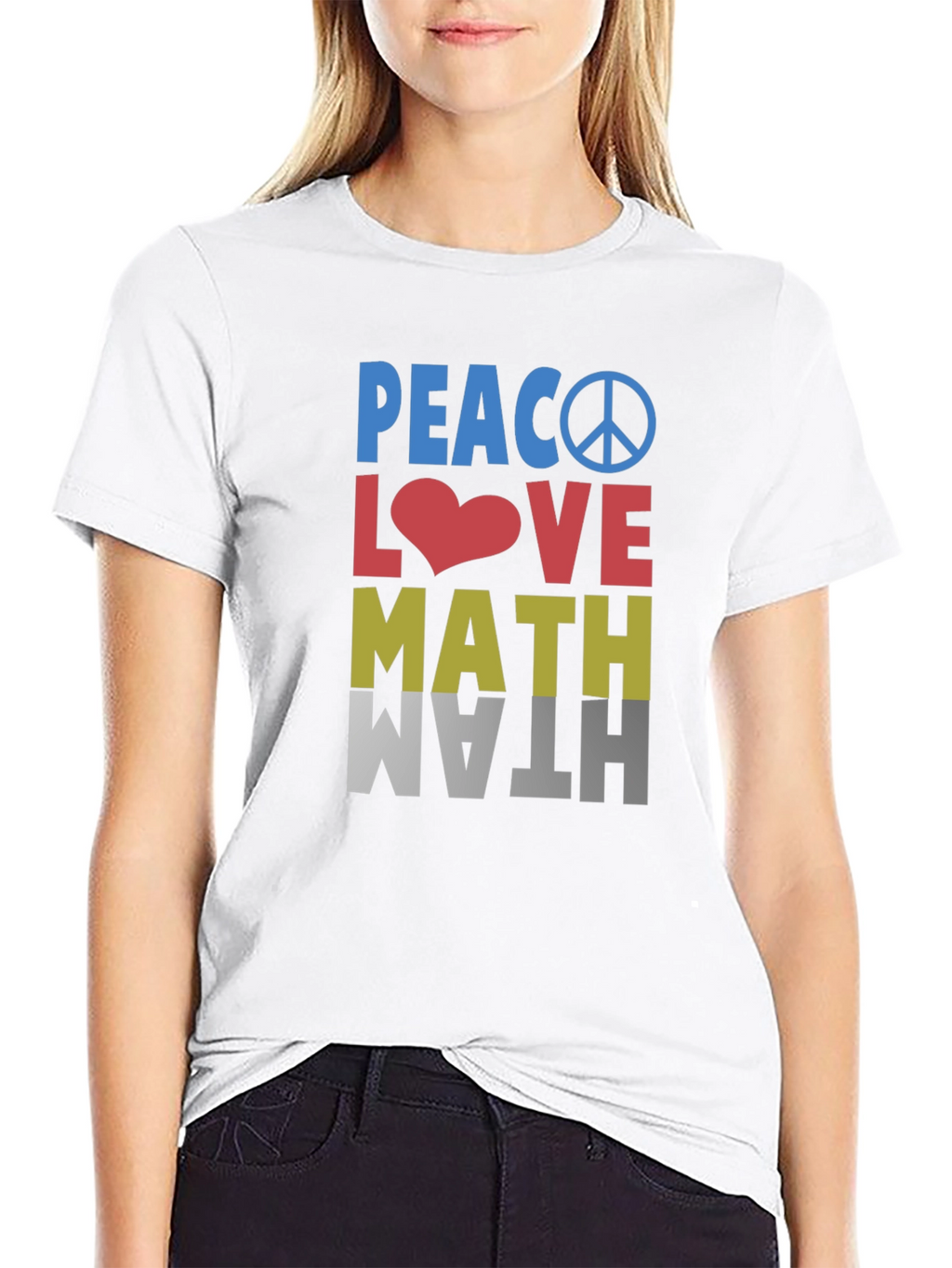 Peace Love Math Graphic T-Shirt