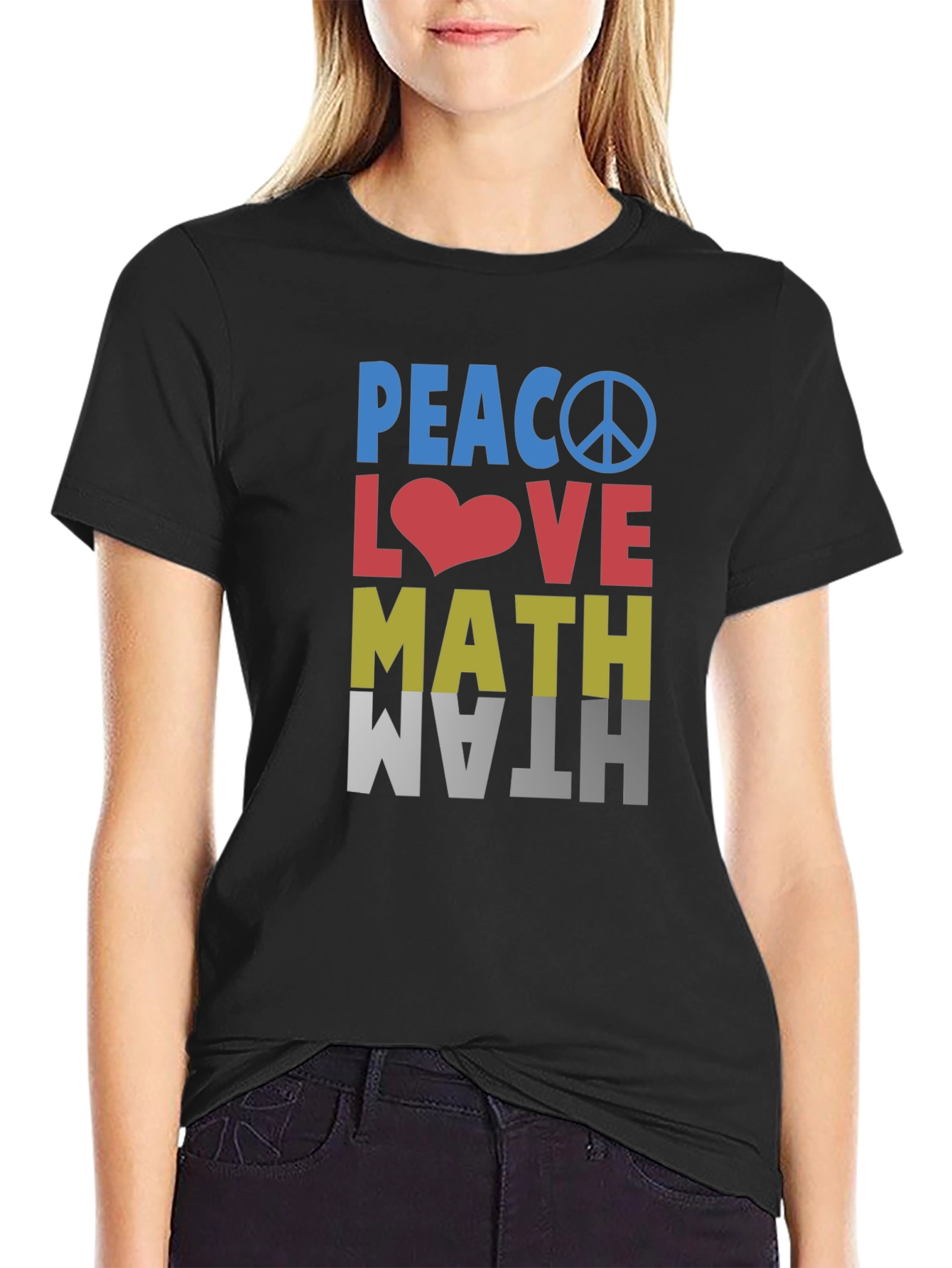 Peace Love Math Graphic T-Shirt
