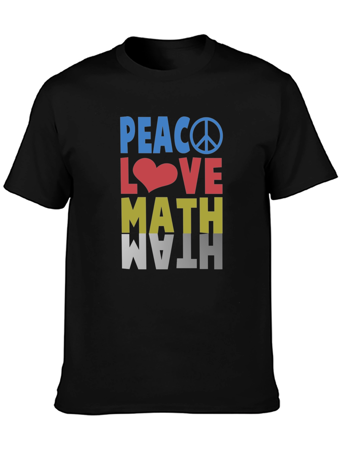 Peace Love Math Graphic T-Shirt