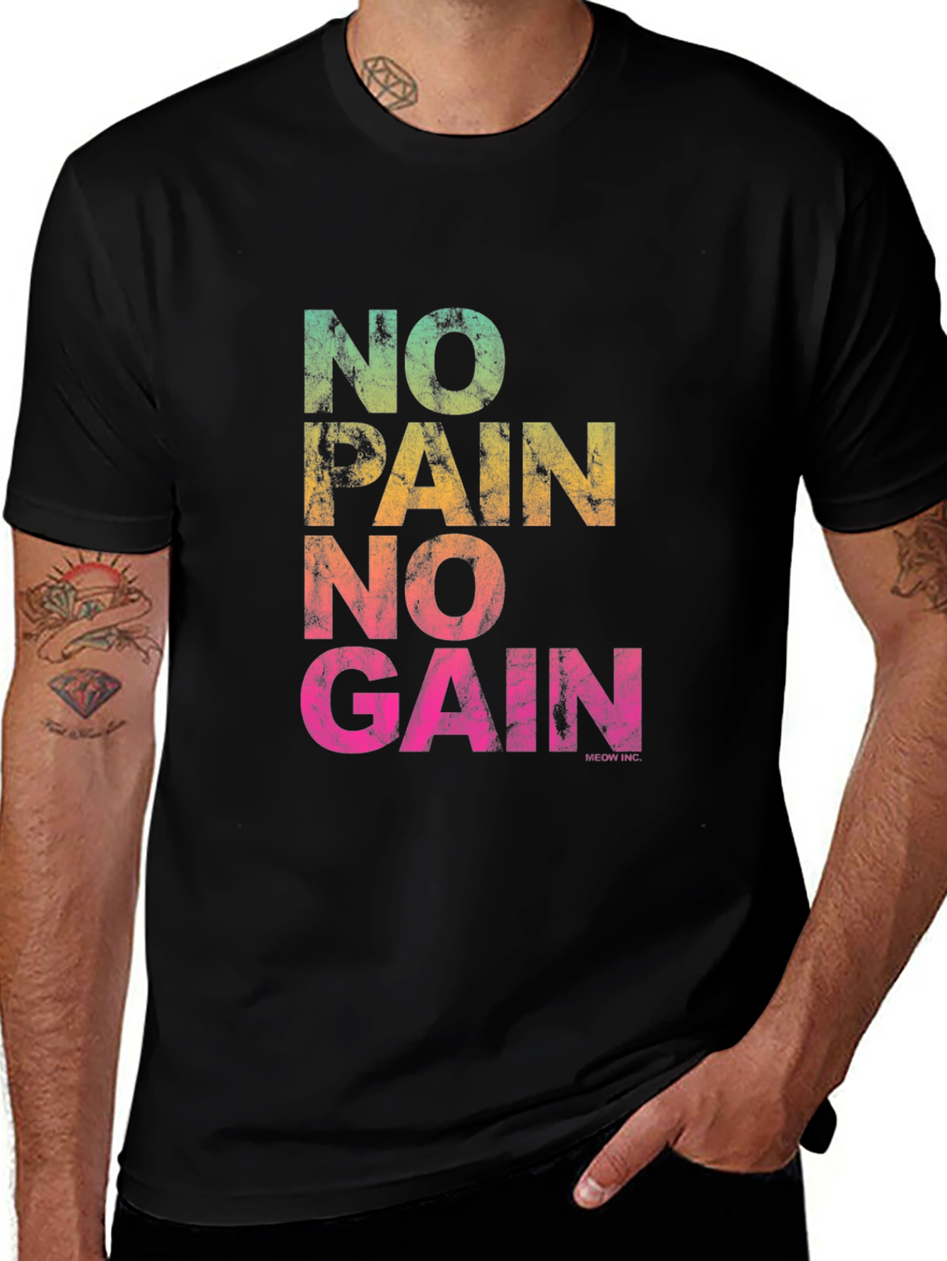 No Pain No Gain Graphic Tee - Mens Black T-Shirt