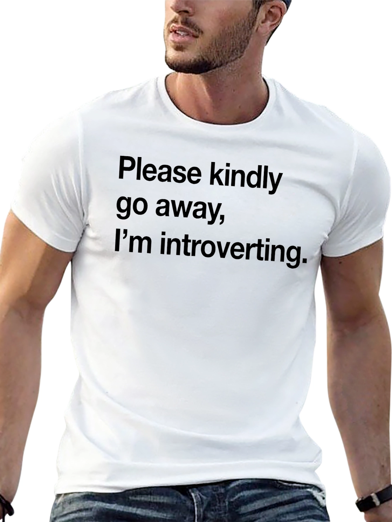 Introvert Humor Tee - Please Kindly Go Away
