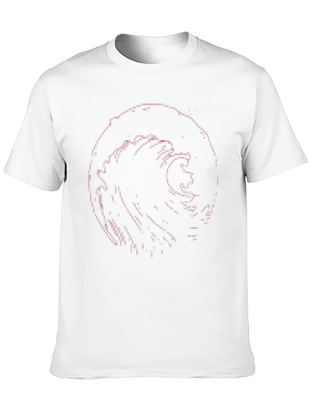 Abstract Wave Graphic Tee - Black