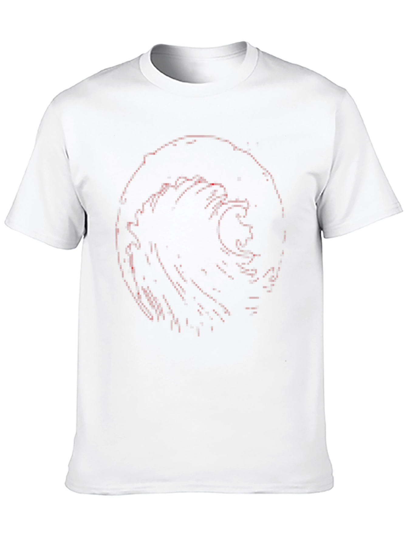 Abstract Wave Graphic Tee - Black