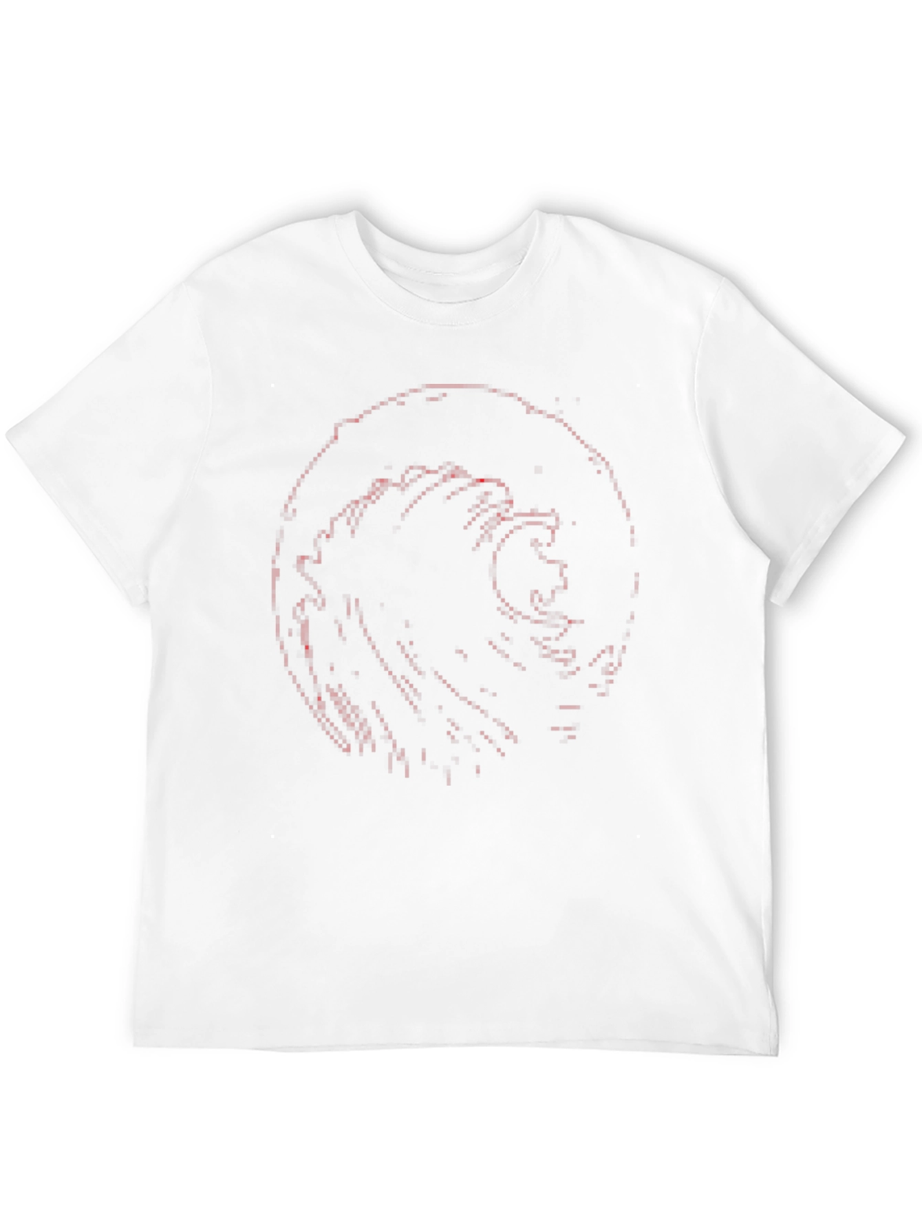 Abstract Wave Graphic Tee - Black