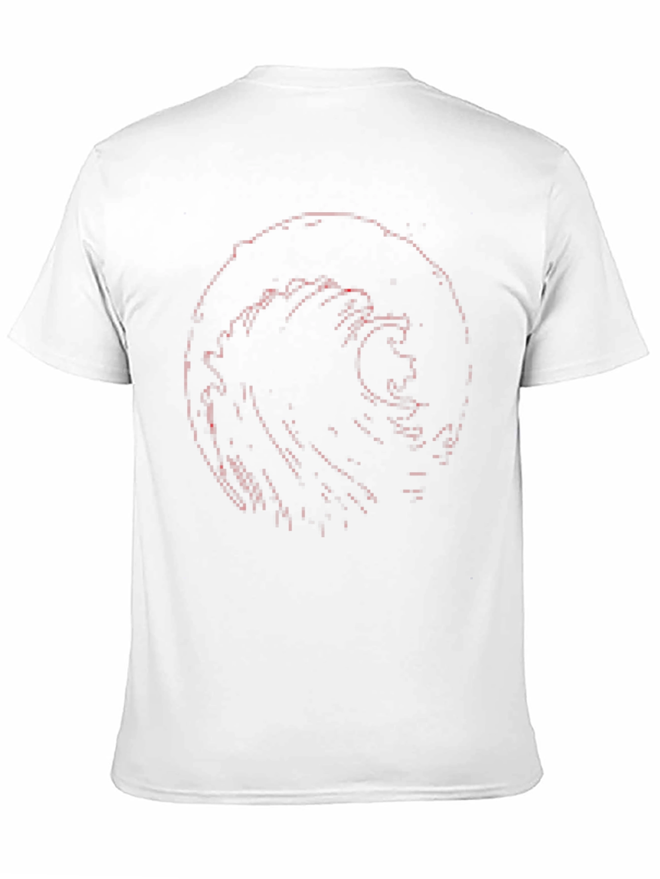 Abstract Wave Graphic Tee - Black