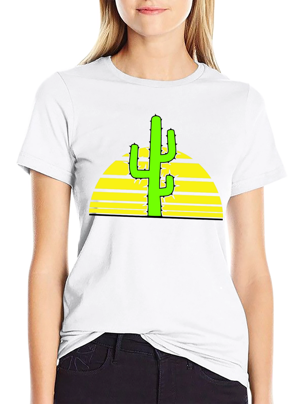 Cactus Sunset Graphic Tee - Desert Vibes