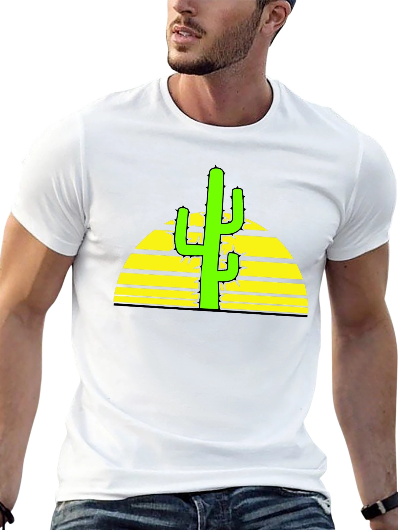 Cactus Sunset Graphic Tee - Desert Vibes