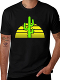 Cactus Sunset Graphic Tee - Desert Vibes