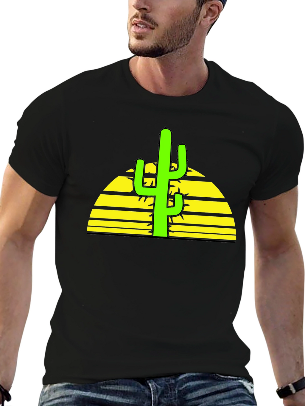 Cactus Sunset Graphic Tee - Desert Vibes