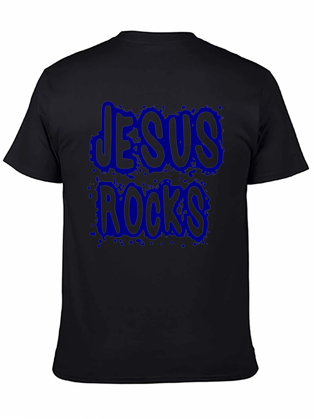 Jesus Rocks Black Graphic T-Shirt