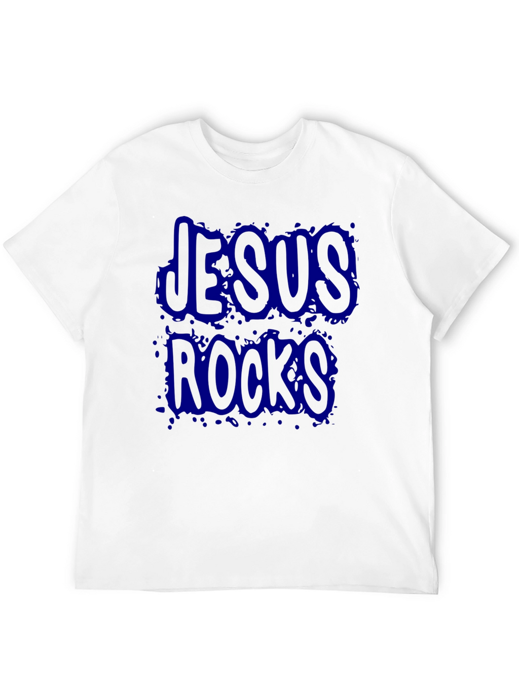 Jesus Rocks Black Graphic T-Shirt