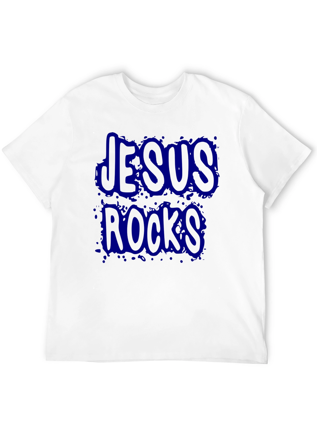 Jesus Rocks Black Graphic T-Shirt