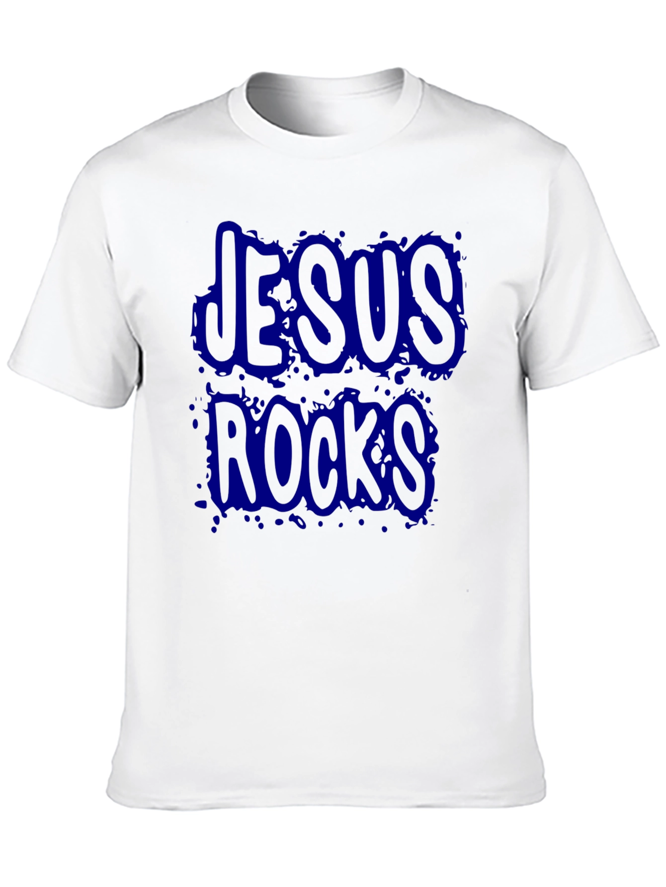 Jesus Rocks Black Graphic T-Shirt