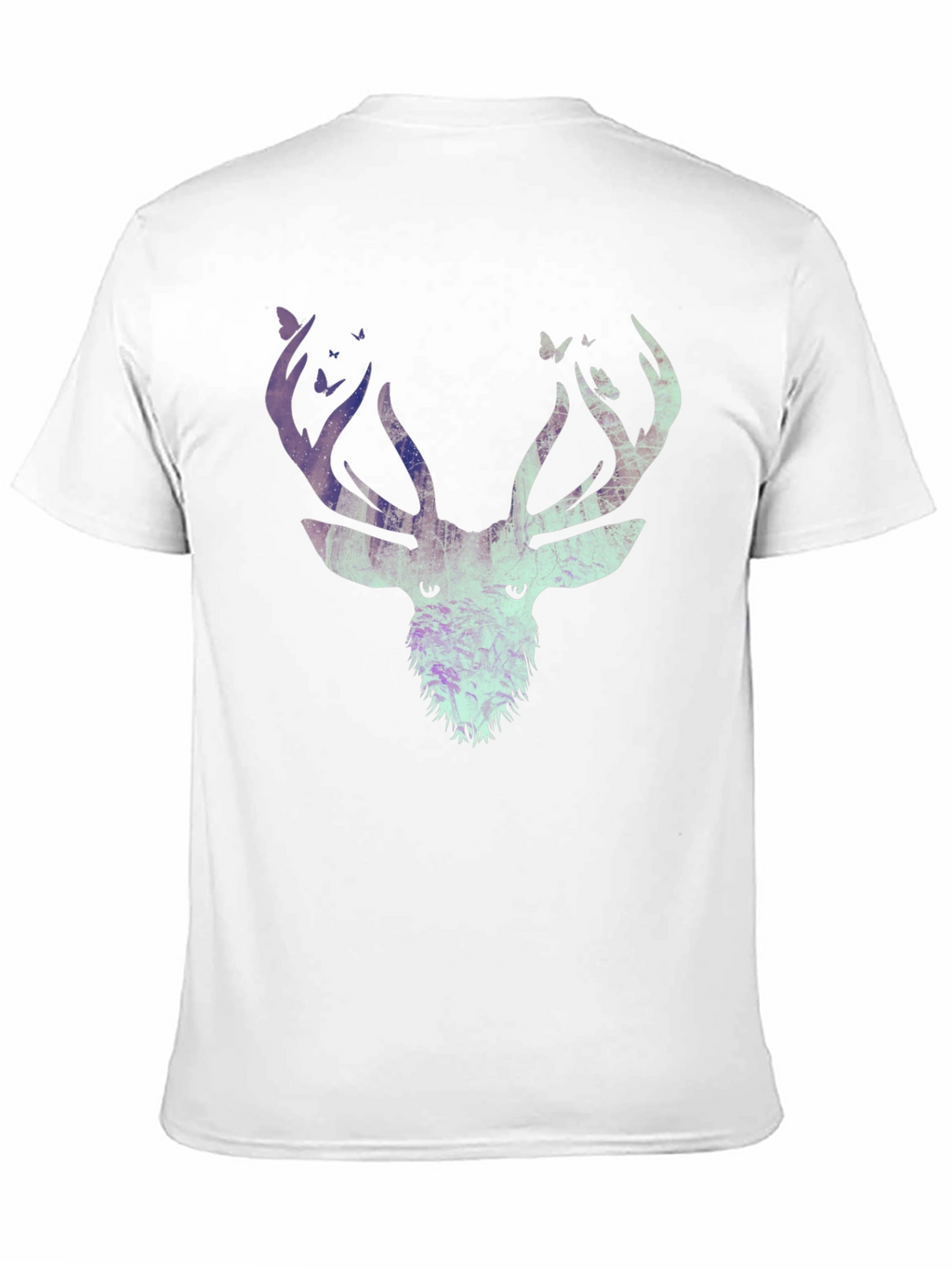 Deer & Butterfly Graphic Tee - Black