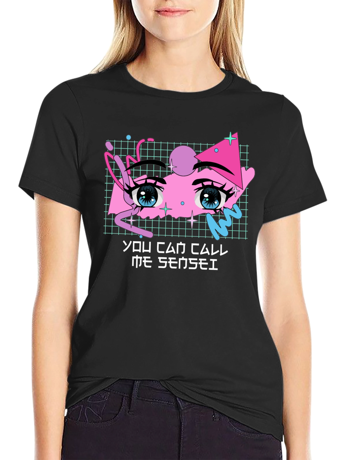 Anime Eyes Graphic Tee - You Can Call Me Sensei