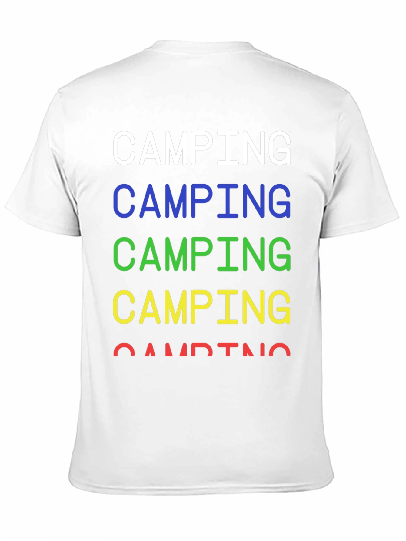 Colorful Camping Graphic Tee - Mens Black Shirt